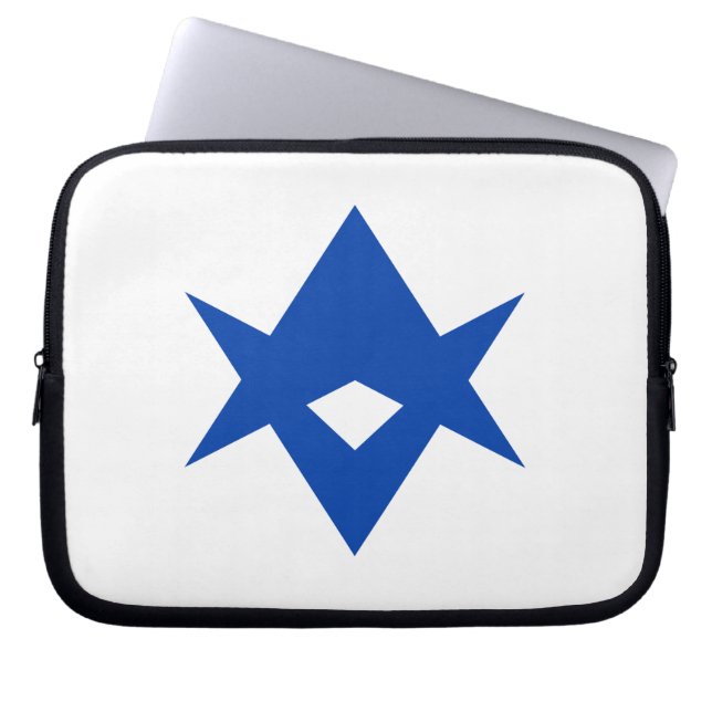 Funda para portátil con la bandera de la ciudad de (Frente)