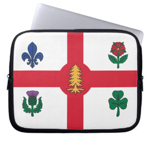 Funda para portátil con la bandera de Montreal
