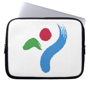 Funda para portátil con la bandera de Seúl
