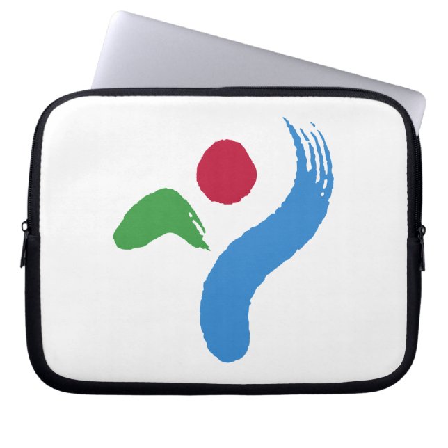 Funda para portátil con la bandera de Seúl (Frente)