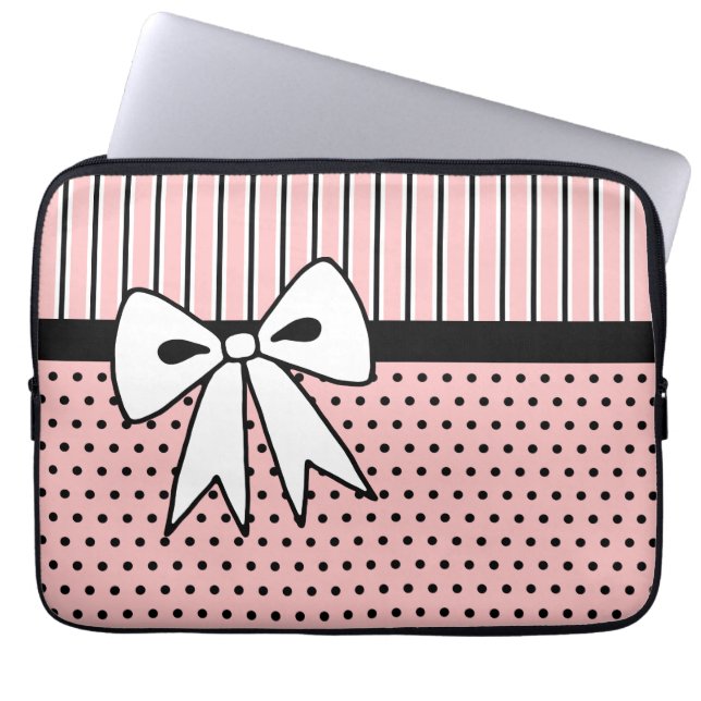 Funda para portátil con lazo retro (Frente)