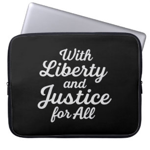 Funda Para Portátil Con Libertad y Justicia para Todos Protesta Libert