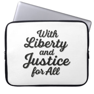 Funda Para Portátil Con libertad y justicia para todos protesta libert