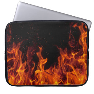 Funda para portátil con llamas de fuego