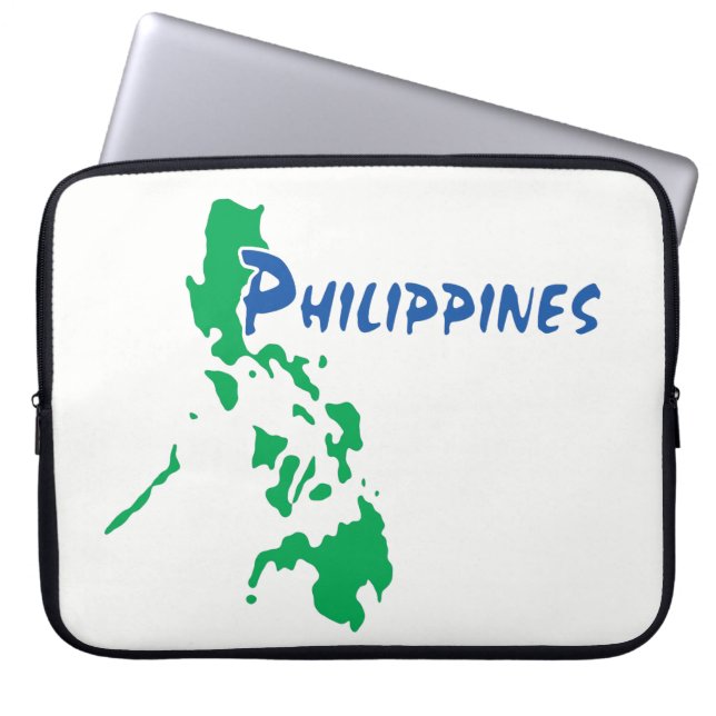 Funda para portátil con mapa de Filipinas (Frente)