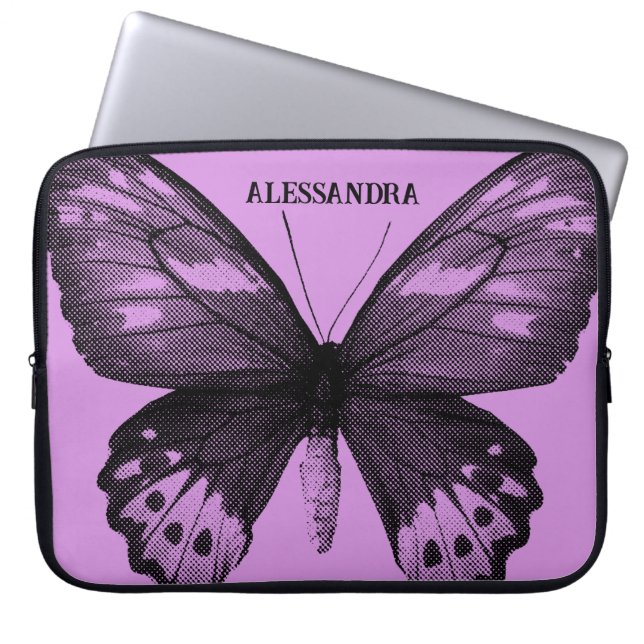 Funda para portátil con mariposa de semitono - per (Frente)