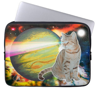 Funda para portátil con micrófono para gato láser