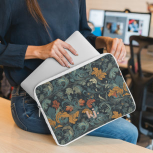 Funda para portátil con monograma de damasco vinta
