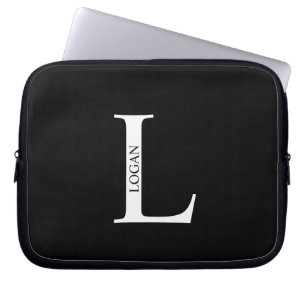 Funda para portátil con monograma personalizado y 