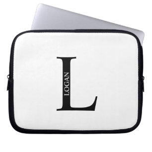 Funda para portátil con monograma personalizado y