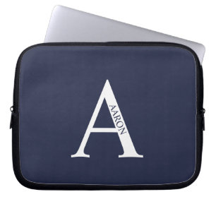 Funda para portátil con monograma personalizado y 