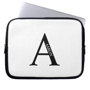 Funda para portátil con monograma personalizado y 