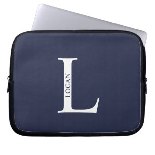 Funda para portátil con monograma personalizado y 