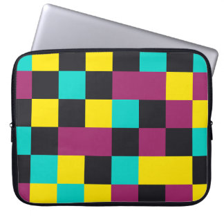 Funda para portátil con patrón de píxeles neón