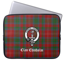 Funda para portátil con tartán y emblema de Clan C