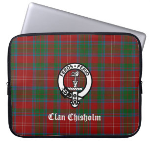 Funda para portátil con tartán y emblema de Clan C
