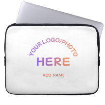 Funda para portátil con texto de logotipo escolar