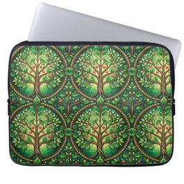 Funda para portátil con vibrante patrón de árbol d