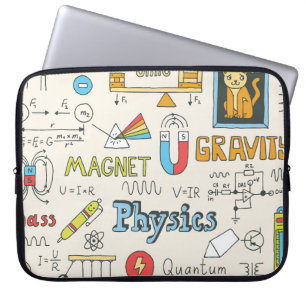 Funda Para Portátil Conceptos físicos, estilo vintage dibujado a mano.
