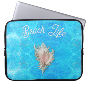 Funda Para Portátil Conch Shell "Beach Life"