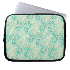 Funda Para Portátil Conchas del Océano Olas del Mar Patrón Vintage Abs