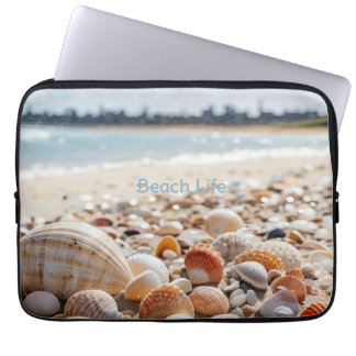 Funda Para Portátil conchas marinas en la playa