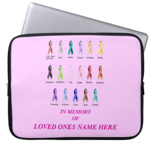 FUNDA PARA PORTÁTIL CONCIENCIA DE CANER PERSONALIZABLE