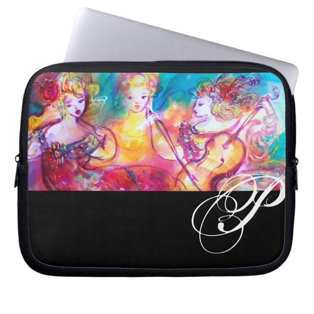 FUNDA PARA PORTÁTIL CONCIERTO DE ARMONÍA TRIO SPRING MONOGRAM (Frente)