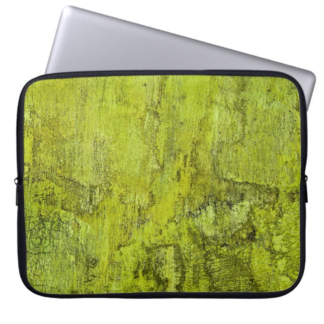 Funda Para Portátil Concreto verde abstracto, arte, decoración domésti (Frente)