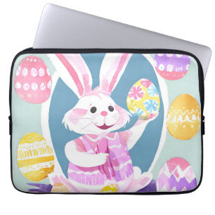 Funda Para Portátil conejito con huevos de Pascua