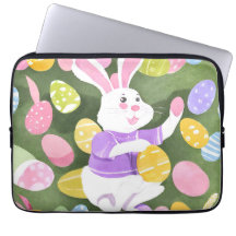 conejito con huevos de Pascua