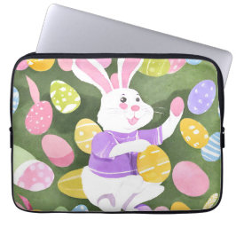 Funda Para Portátil conejito con huevos de Pascua