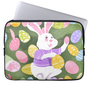 Funda Para Portátil conejito con huevos de Pascua