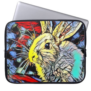 Funda Para Portátil conejito de patadas de color
