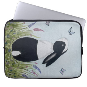 Funda Para Portátil Conejo de conejo holandés acuarela