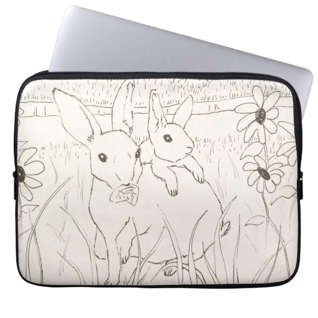 Funda Para Portátil Conejos de conejo de conejitos de bebé (Frente)