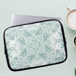 Funda Para Portátil Conejos Mandala<br><div class="desc">¿Busca un funda portátil elegante y personalizado que mantenga su equipo protegido mientras muestra su estilo único? No hay más que mirar a nuestro funda portátil mandala de conejos dibujados a mano. Con un hermoso e intrincado diseño de conejillos boho y flores de primavera estampados en una mandala, este hermoso...</div>