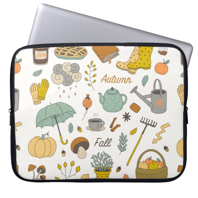 Funda Para Portátil conjunto de caídas de color adorable con dibujos a (Frente)