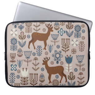 Funda Para Portátil Conjunto de elementos florales de estilo escandina