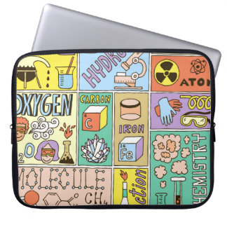 Funda Para Portátil Conjunto de Ilustraciones Vintage de Ciencia Quími