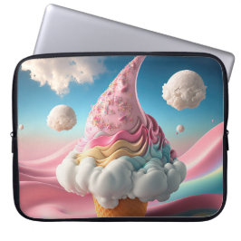 FUNDA PARA PORTÁTIL CONO DE CREMA DE HIELO PASTEL FANTASY