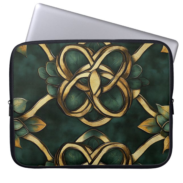 FUNDA PARA PORTÁTIL CONOCIMIENTOS CELÁTICOS VERDES Y ORÍGENES IRLANDES (Frente)