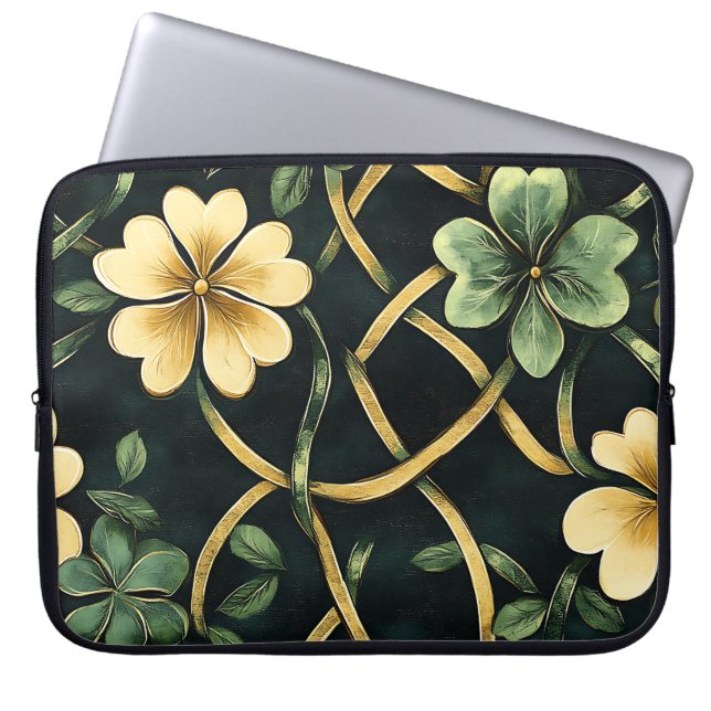FUNDA PARA PORTÁTIL CONOCIMIENTOS CELÁTICOS VERDES Y ORÍGENES IRLANDES (Frente)