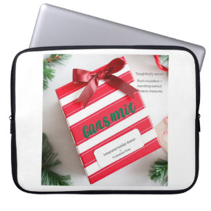 Funda Para Portátil Conservador de Sorpresa de Raya de Menta