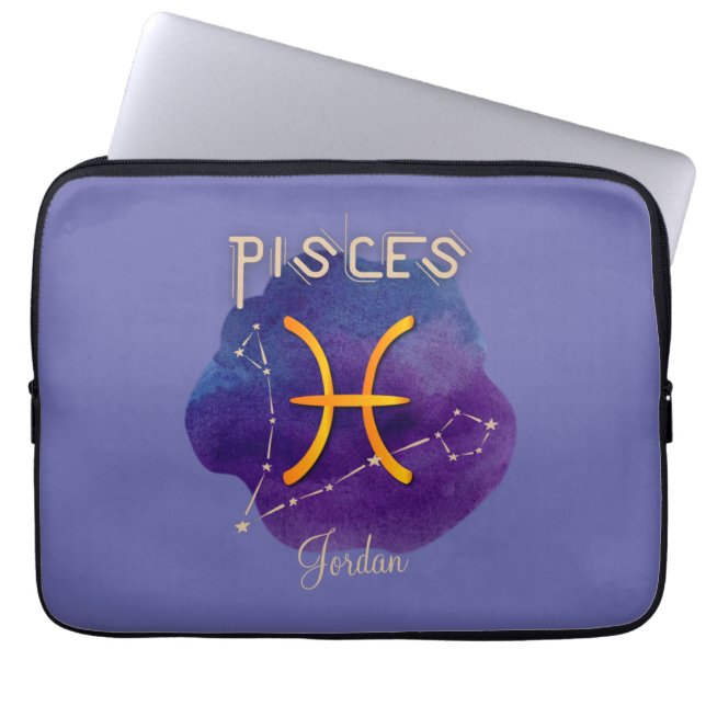 Funda Para Portátil Constelación de Rótulo de Zodiac (Frente)