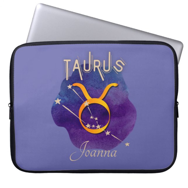 Funda Para Portátil Constelación del Rótulo Taurus Zodiac (Frente)