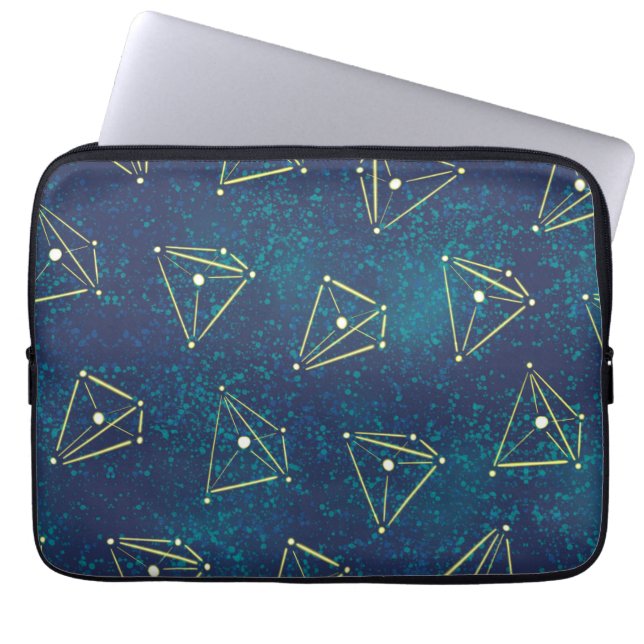 Funda Para Portátil Constelaciones espaciales Geometría Astronomía Geo (Frente)