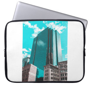 FUNDA PARA PORTÁTIL CONSTRUCCIÓN DE MURO DE CORTINA AZUL BAJO CIELOS V