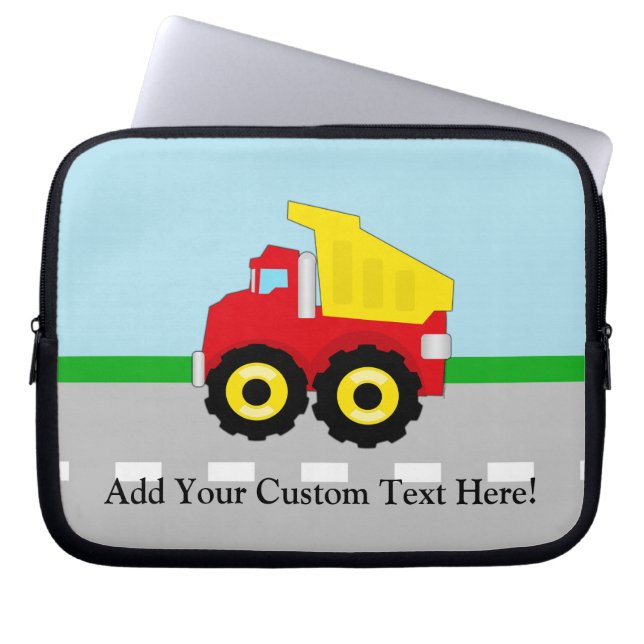 Funda Para Portátil Construcción Dumptruck de los niños (Frente)