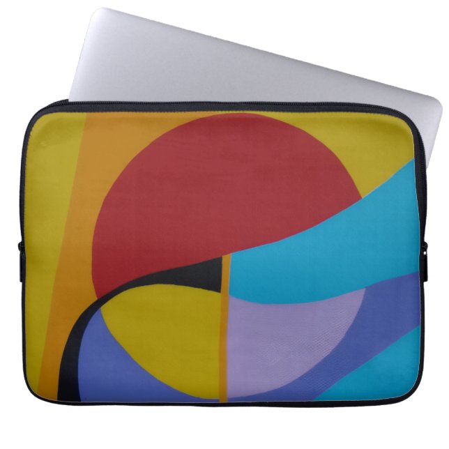 Funda Para Portátil Contemporary Retro Maze Art Laptop Sleeve (Frente)